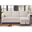 Canapé-lit modulaire réversible en tissu tissé beige 84,5 po avec méridienne de rangement-178674813
