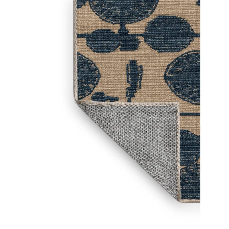 Machine Washable Space Brown Area Rug, Round 8'