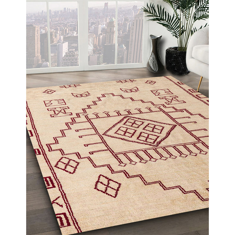 Tapis abstrait moderne 5371, Carré 7 pi