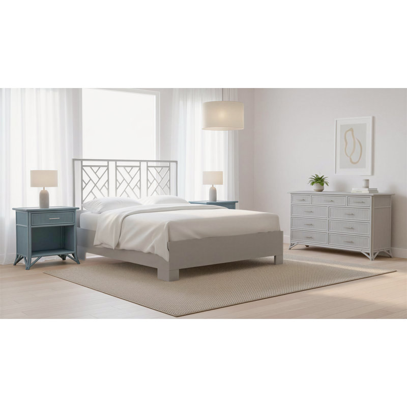 Alden Bed, King, Light Gray