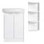 Meuble-lavabo autoportant de 23 po avec lavabo et support de rangement, portes à fermeture douce-1162346753