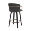 Ensemble de 2 tabourets de comptoir pivotants de 26 po en similicuir, bois et métal Benedic-170627020