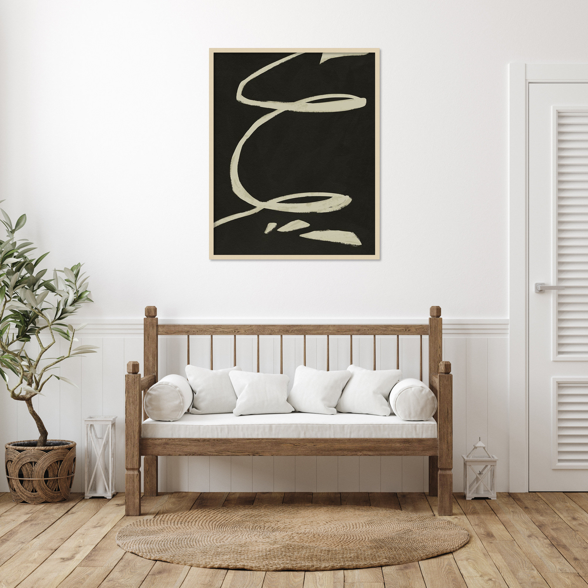 Neutral Spring III by Jacob Green, Brown, 41" H x 33" W x 1" D