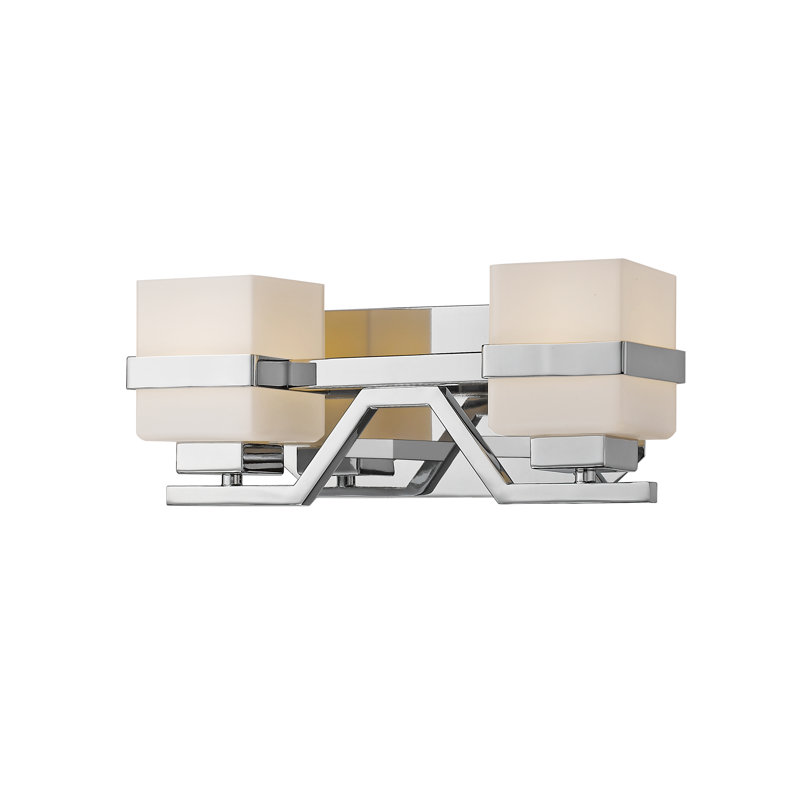 Éclairage pour salle de bain 2 lumières Gerke, Chrome