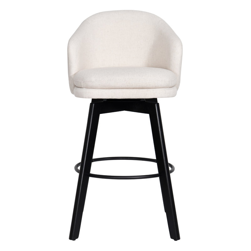 Tabouret de bar rembourré de style Mid-Century 29,5 po Jurany