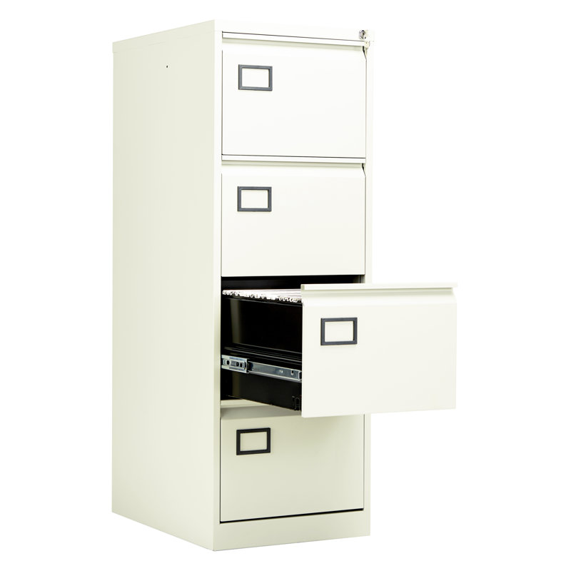 47cm Wide 4 -Drawer Steel File Cabinet, White