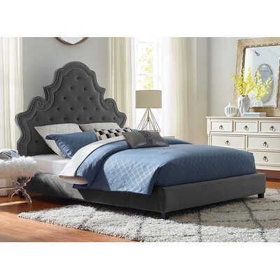 Adaire Queen Tufted Upholstered Platform Bed -  Rosdorf Park, 5D95730AE6C046929C96B3B116617249