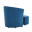 Fauteuil d'appoint rembourré en tissu avec repose-pieds Adela-87681134