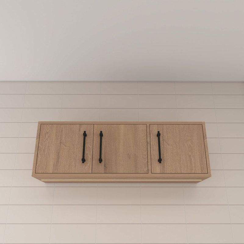 Victoria 42 Inches Top Cabinet Wall-Mounted (Right), Red Oak