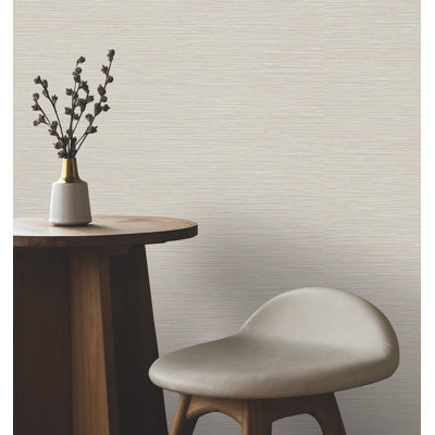 Oasis Brass Faux Grasscloth Wallpaper