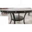 Ensemble de salle à manger moderne et classique en bois naturel Table de salle à manger ronde 4X Chaises d'appoint en tissu gris anthracite