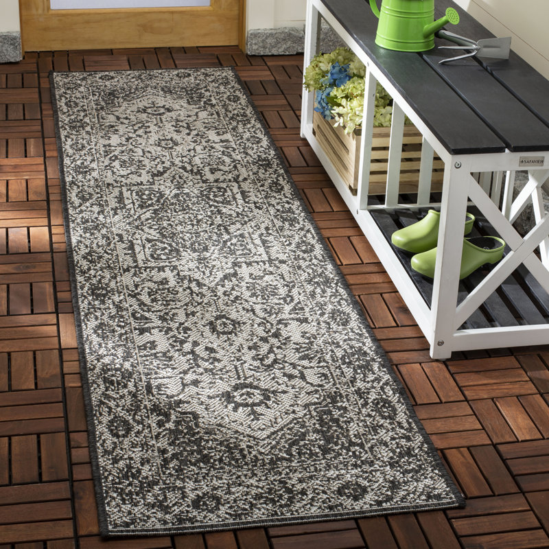 Adler Performance Oriental Indoor/Outdoor Area Rug, Runner 2'2" x 12'