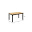 Table de salle à manger 46 "en bois naturel et noir et fer