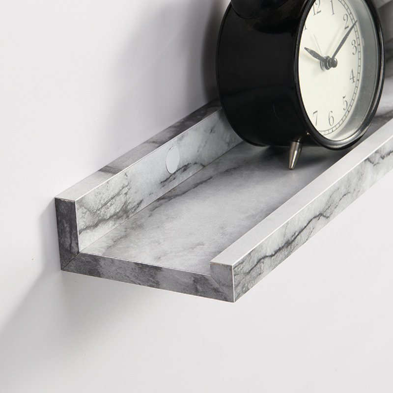 Cardentey 2 Piece Floating Shelf, 20cm H x 48cm W x 15cm D, Marble
