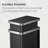 EKO 45L+45L Slim Step Trash Can 2-Pack with Soft Close Lid and Built-In Wheels, Black