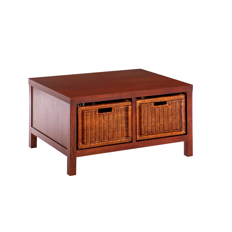 Table basse Burgett au fini naturel délavé, Marron