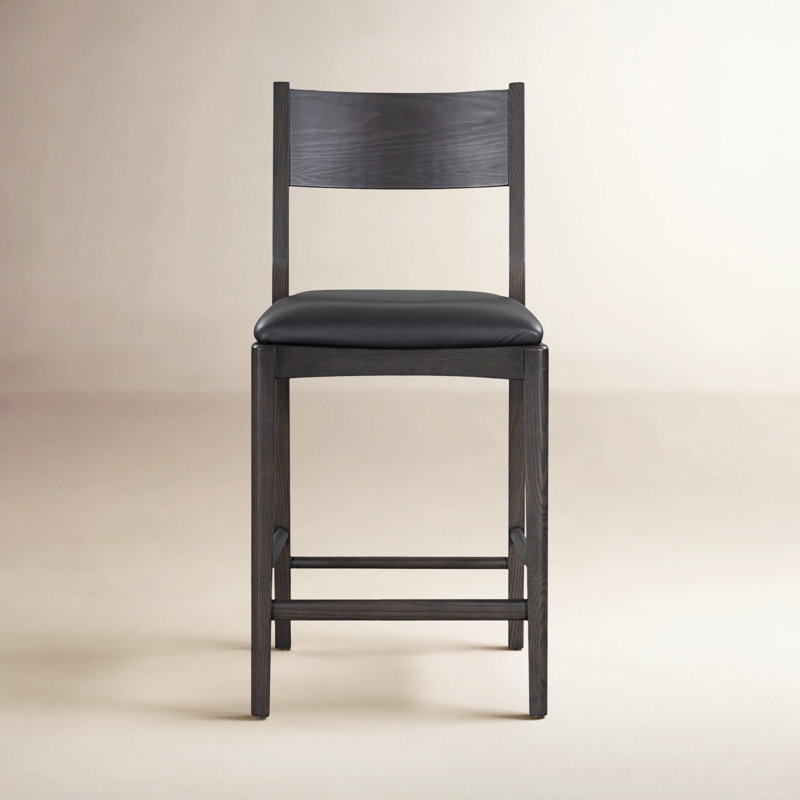 Rooney Leather/wood Counter Stool