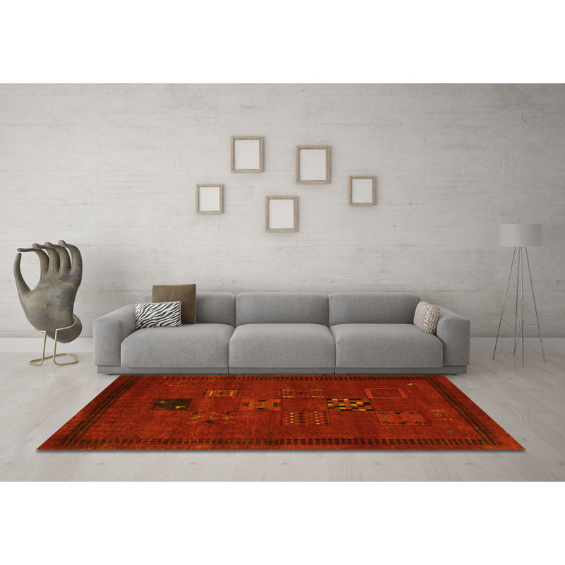 Lakeem Washable Oriental Indoor Rug, Round 8'