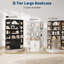 75in Tall Bookcase with Doors and Open Shelves for Bedroom, Living Room, Study Room-739601763