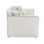 Causeuse en chenille beige avec 4 coussins Yolanda