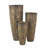 Cole And Grey Metal Tapered Textured Floor Abstract Vase With Gray Backing