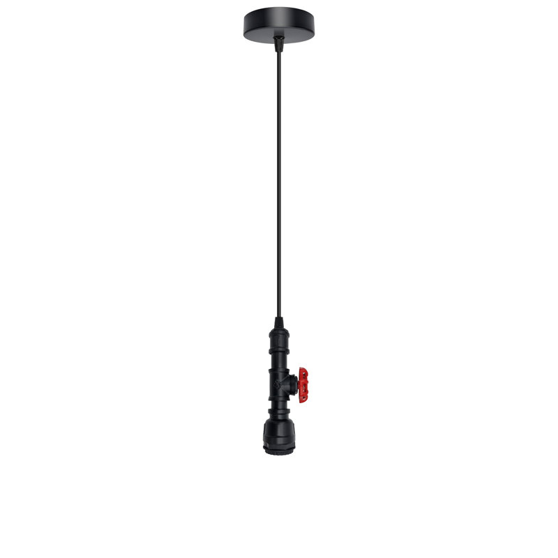 Buckeys 1 - Light Single Bulb Pendant, Black