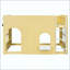 Lit mezzanine pour enfants avec lumière DEL chaude-131124981-131124982