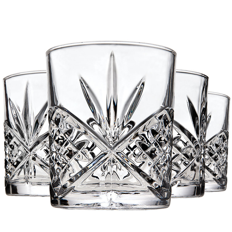 Godinger Silver Art Co Dublin Crystal Whiskey Glass Set 11oz & Ice Mold