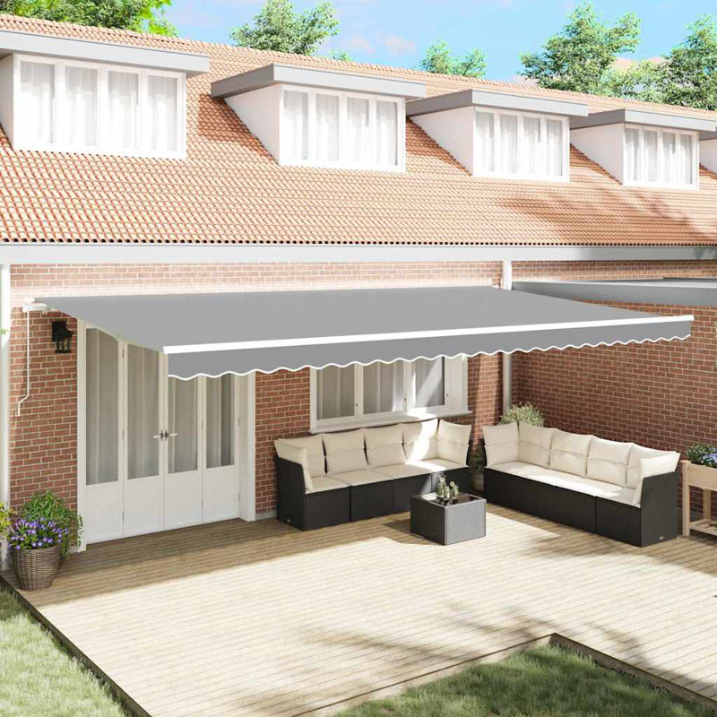 VidaXL Retractable Door / Window Awning, 600 cm W x 300 cm D, White