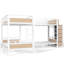 Lit superposé quadruple en métal avec tiroirs de rangement, armoire et étagères ouvertes, 4 lits simples, blanc-544169462
