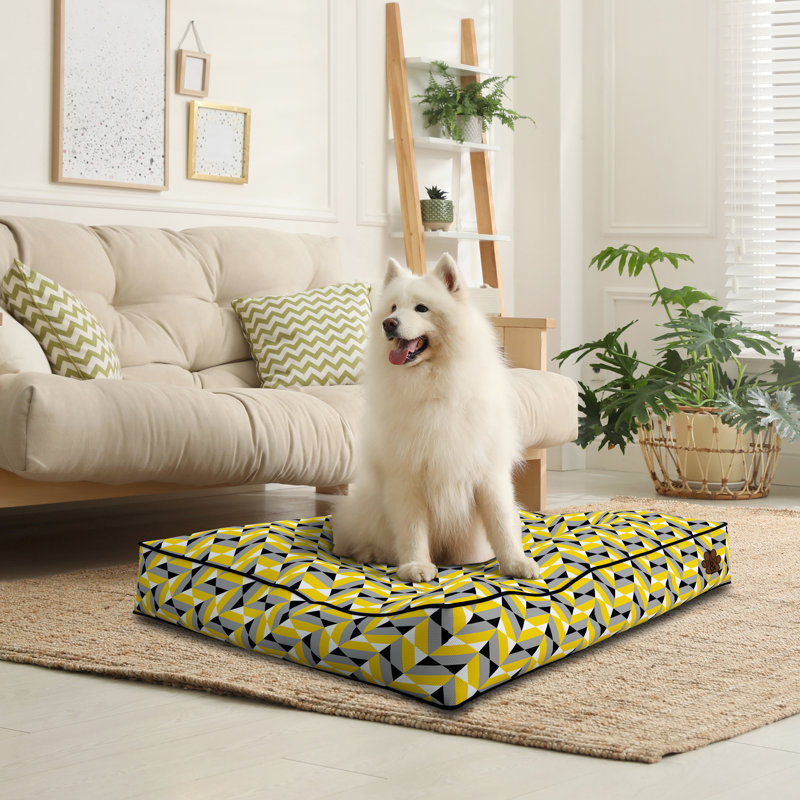 Dog Bed For Small - Medium - Large Dogs - Soft Pet Bed Mattress With Machine Washable Cover & PU Foam Pet Crate Bed - Dog Bed Mattress With Non-Slip Bottom  Cushion Design 6  Small S (69 cm x 51 cm x 10 cm)