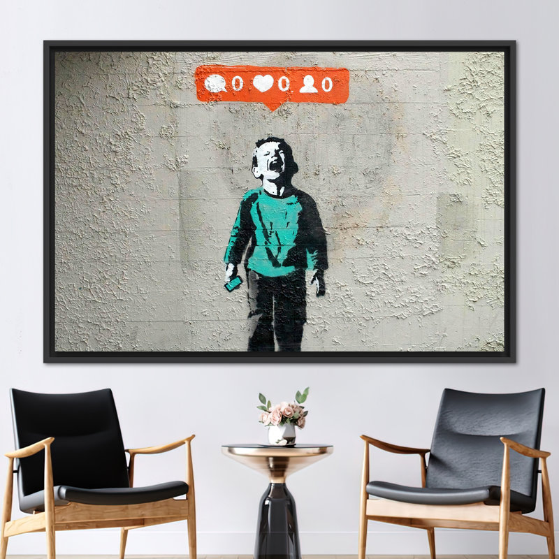 Print on Canvas, 60 cm H x 90 cm W, Black Floater Framed