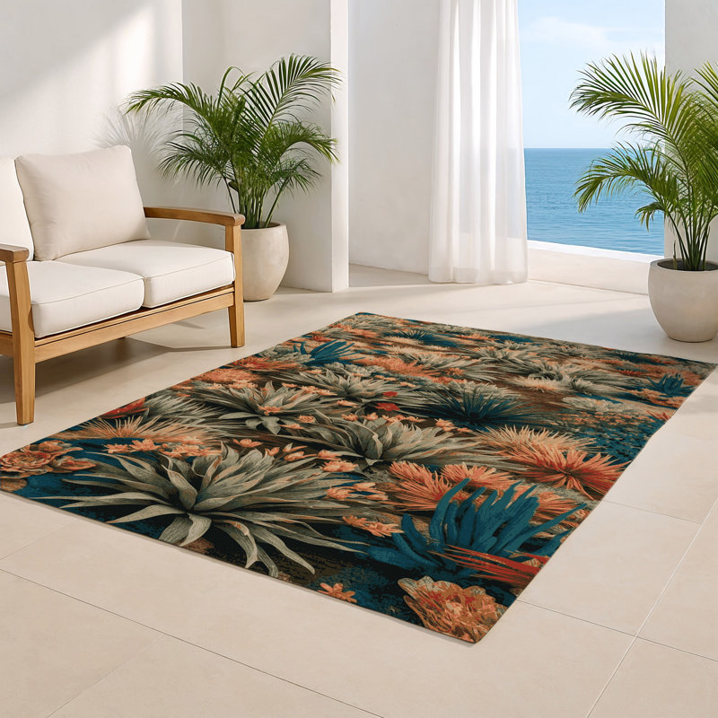 Tapis intérieur et extérieur gris Nature, Rectangle 5 pi x 7 pi