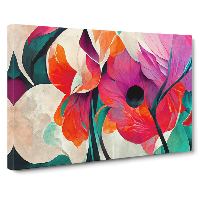 Floral Abstract Vol.6 - Wrapped Canvas, 50cm H x 76cm W x 3cm D