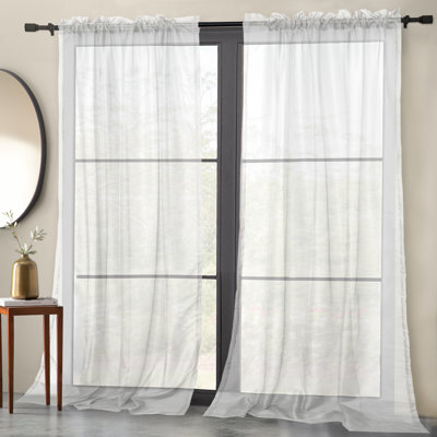 Paire de rideaux transparents avec passe-tringle Abrielle