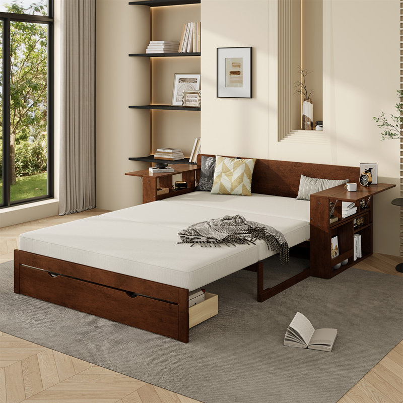 Daybed With Removable Desk, Full, Espresso