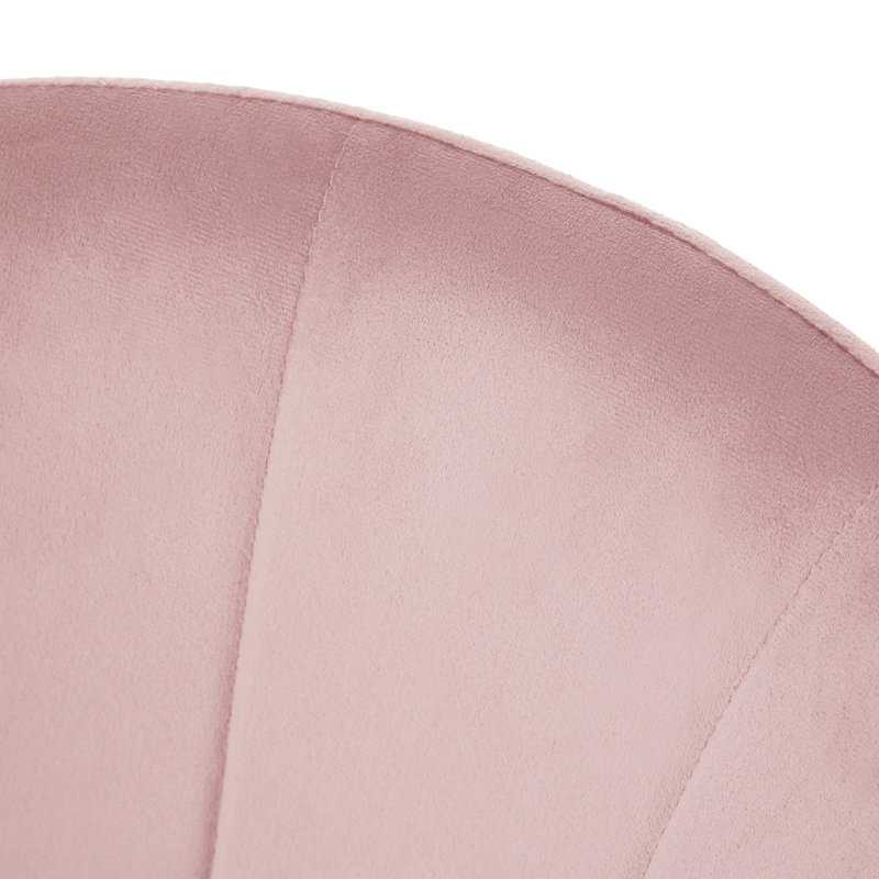 Justen 47cm H Upholstered Windsor Back Side Chair, Gold, Pink, 1