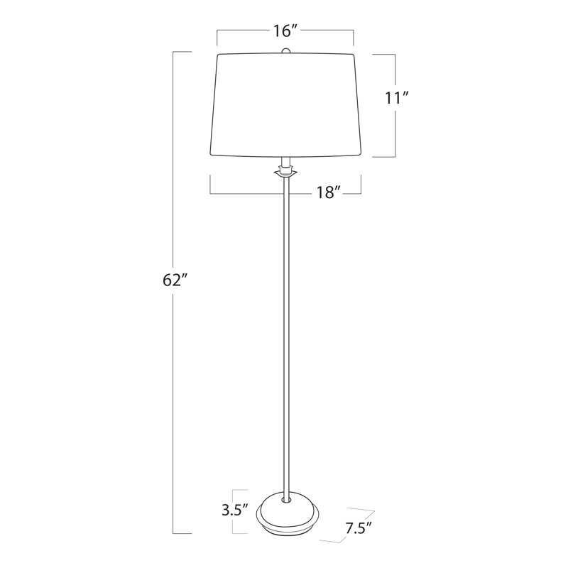 Gold Leaf Floor Lamp with Linen Shade