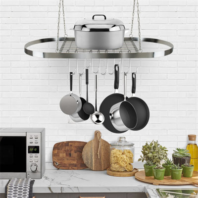 Metal Rectangle Hanging Pot Rack