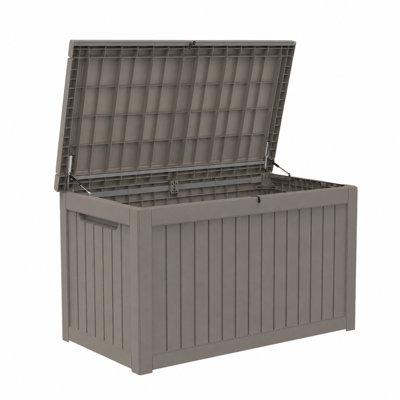 300 Gallon Large Durable Outdoor Storage and Weather Resistant Resin Deck Box