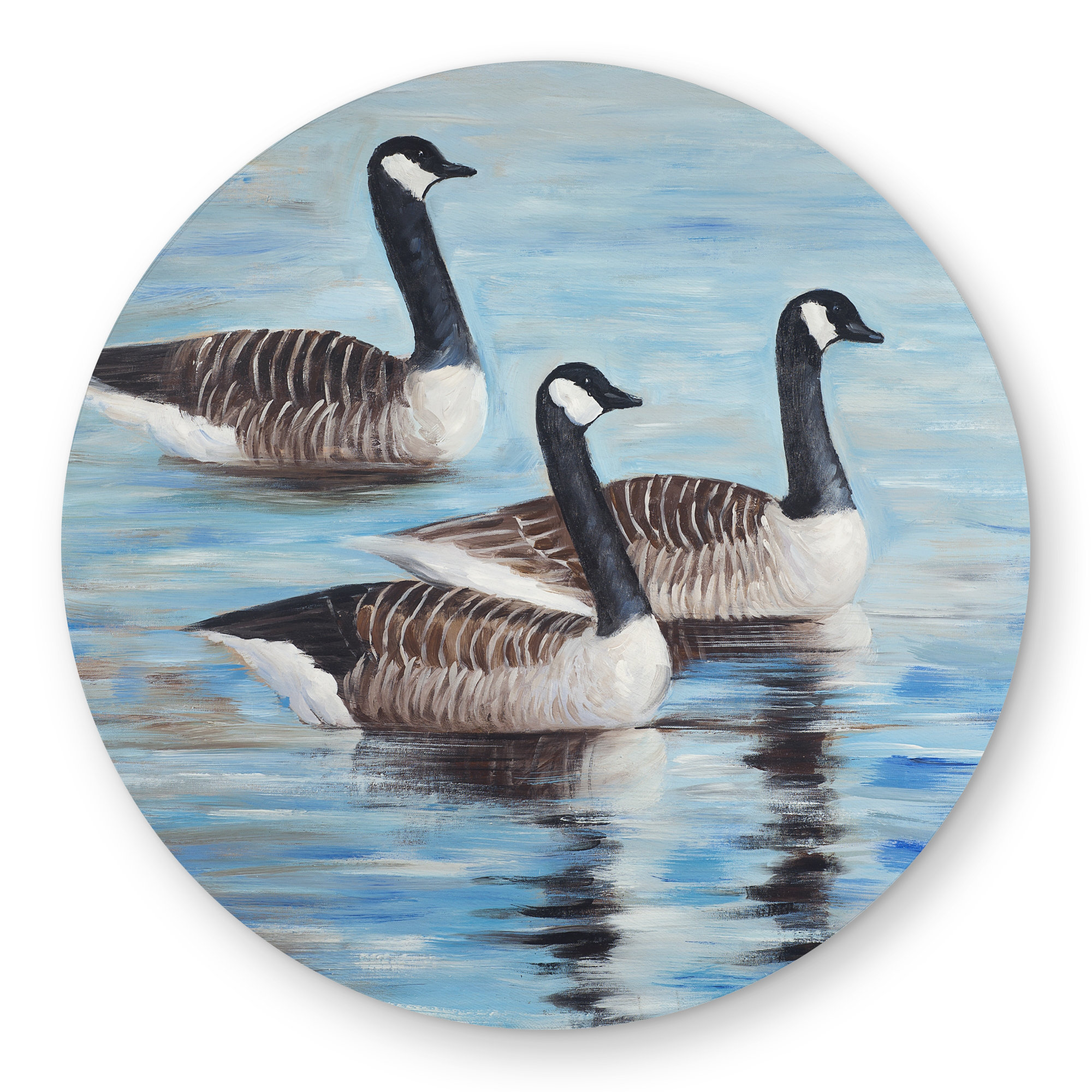 Begin Edition International Inc. Canada Geese in Water Round Outdoor ...