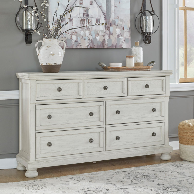 Commode double 7 tiroirs l 65,5 po Geovana