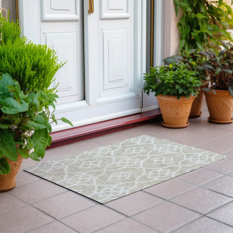 Tapis intérieur / extérieur mâle avec envers antidérapant, Rectangle 1 pi 8 po x 2 pi 6 po