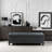 Fabric Storage Ottoman Dark Gray - Tufted Bench Chest with Removable Top & Interior Storage Space-1931808174