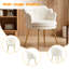 Chaise d'appoint en velours avec pieds dorés, fauteuil coquille moderne-1555762000-1555762003