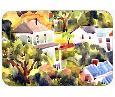 Caroline's Treasures Houses Glass Cutting Board