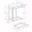 Table d'appoint, en forme de C, bout, côté, collation, tiroir de rangement, stratifié, métal, contemporain, moderne-869790440-869790442