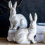 Figurine de lapin en céramique ivoire