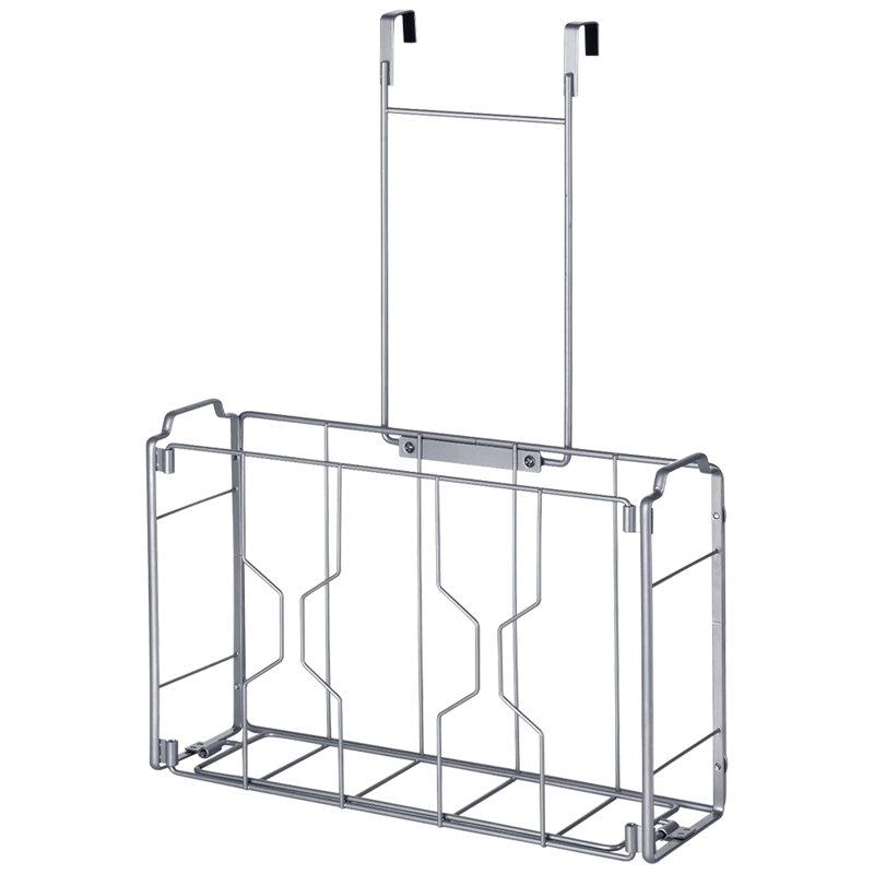 Ensemble de 2 porte-organisateurs de porte / d'armoire à fixation murale dans la cuisine ou le garde-manger pour planche à découper, papier d'aluminium, produits de nettoyage, argent