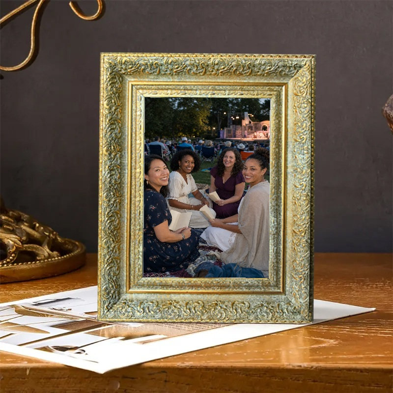 Cadre photo 3 lignes épurées avec affichage horizontal ou vertical Antique Gold 3 PCS 8 po x 10 po